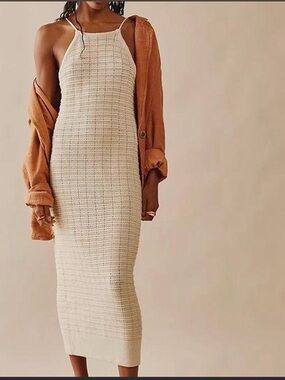 free-est agatha ruched stretch cotton dress Free People Agatha Midi Dress